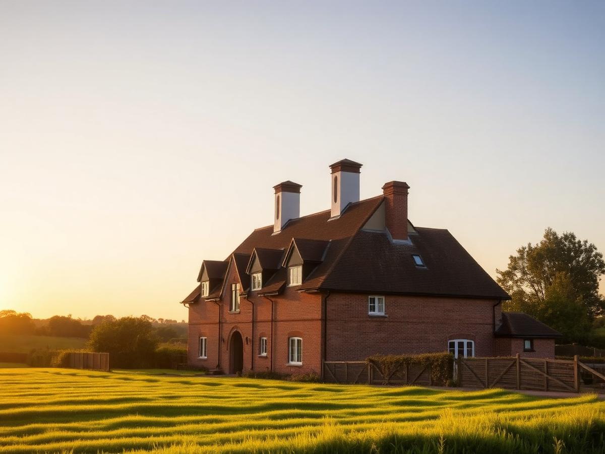 A traditional Kent oast house in the countryside